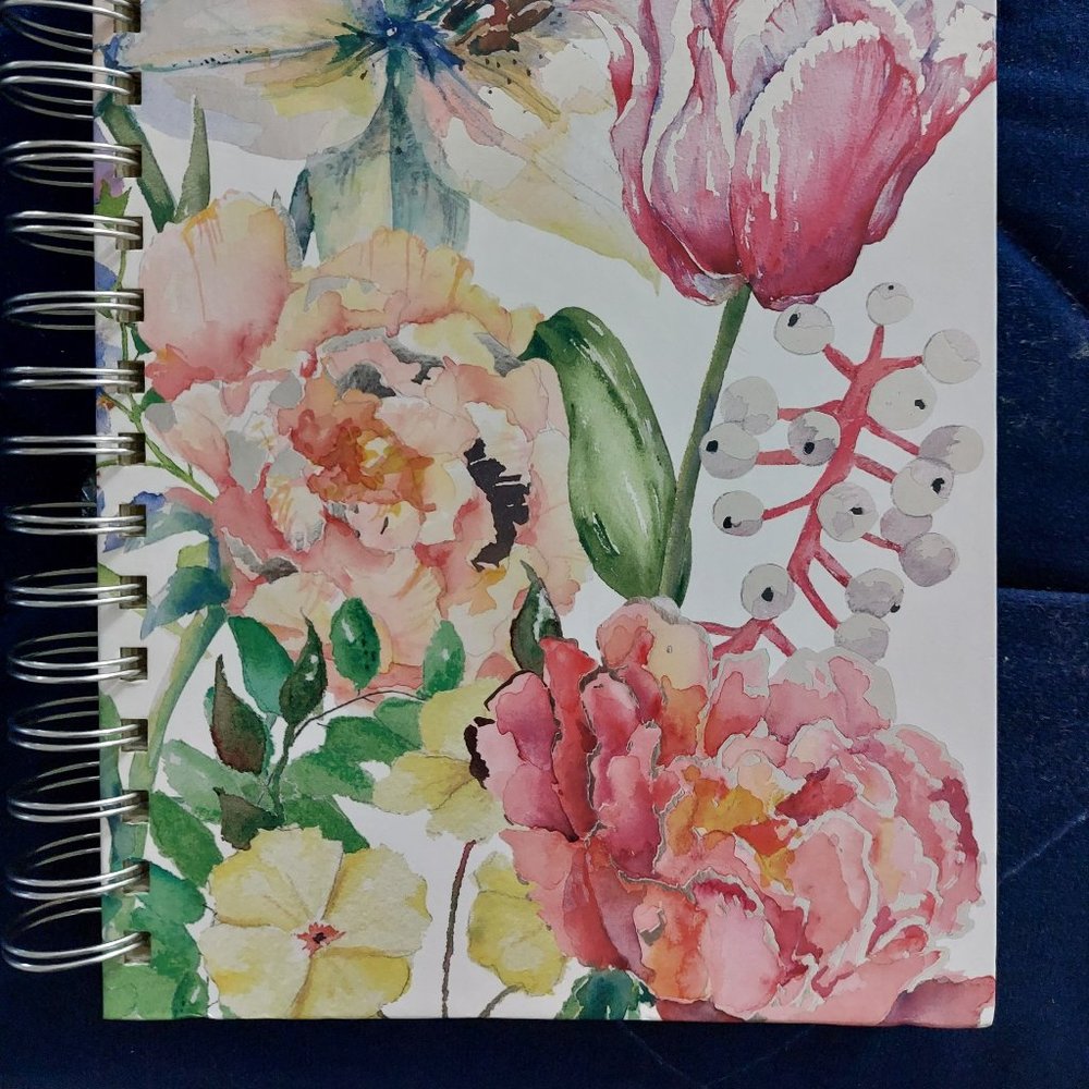 Flower Blank Notebook Hardcover Journal Diary